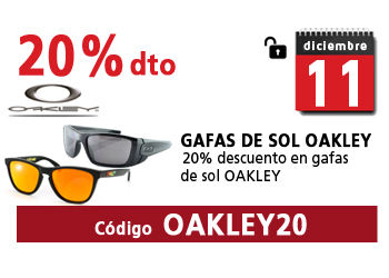 20% de descuento en gafas de sol Oakley con código OAKLEY20