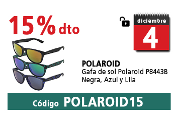 15% de descuento en gafas Polaroid con código POLAROID15