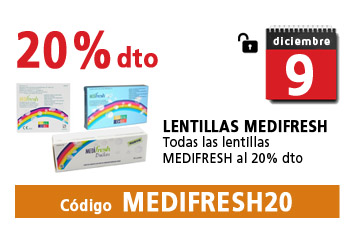 20% de descuento en lentillas Medifresch con código MEDIFRESH20
